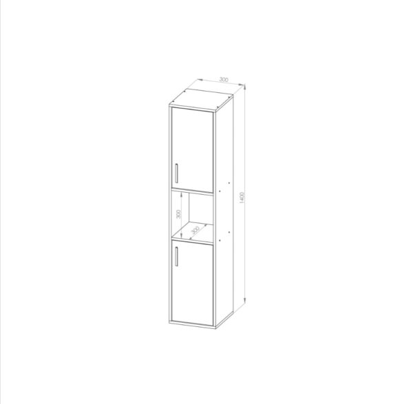 Organizador vertical para baño 2 puertas
