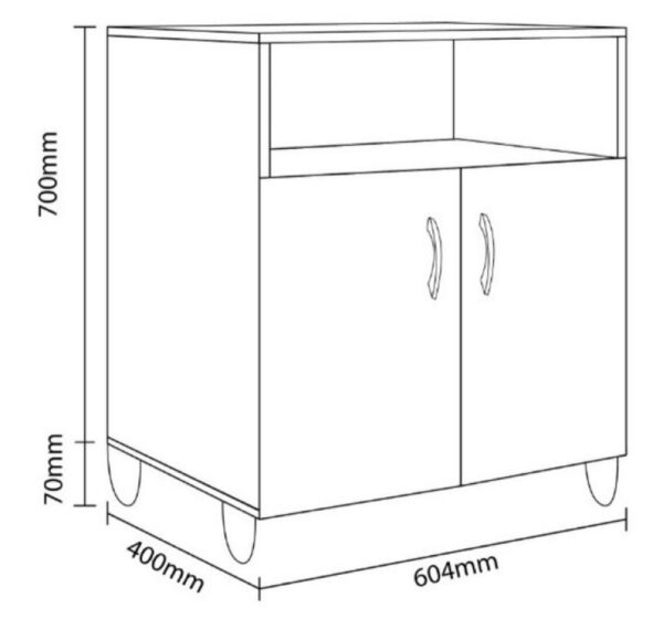 Porta microondas 76cm