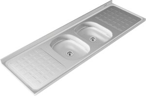 Mesada acero inoxidable doble 1,60.