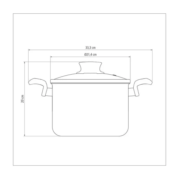 Olla Alta Paris Texture Tramontina de Aluminio con Revestimiento Antiadherente Starflon Max Grafito con Tapa de Vidrio 20 cm 4,2 L