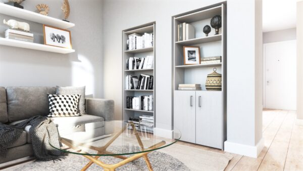 Biblioteca estudio 5 estantes.