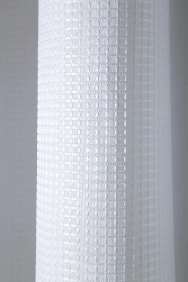 Cortina Baño Teflon Ganchos Rollers Metalico Jacquard Waffle