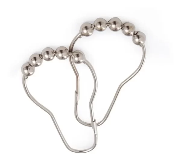 Cortina Baño Simil Lino + Ganchos Metálicos Jean Cartier