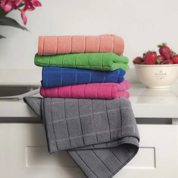 Repasador Microfibra Absorbente 40x60 Cuadriculado Squares Color Square Fucsia Liso