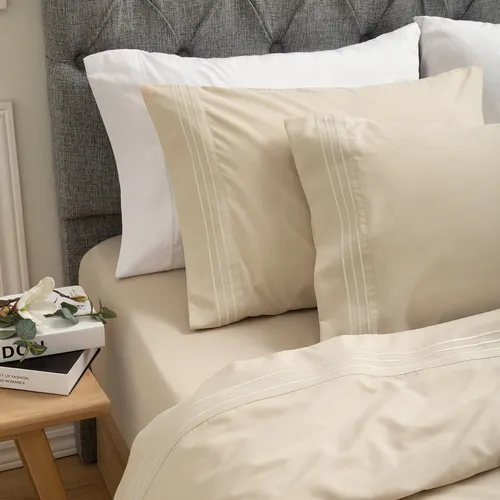 Juego Sábanas King Calidad Premium Hotelera 700h Jc 1 plaza 1/2.