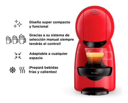 Cafetera Moulinex Dolce Gusto Piccolo Xs Pv1a0558-220v Color Red