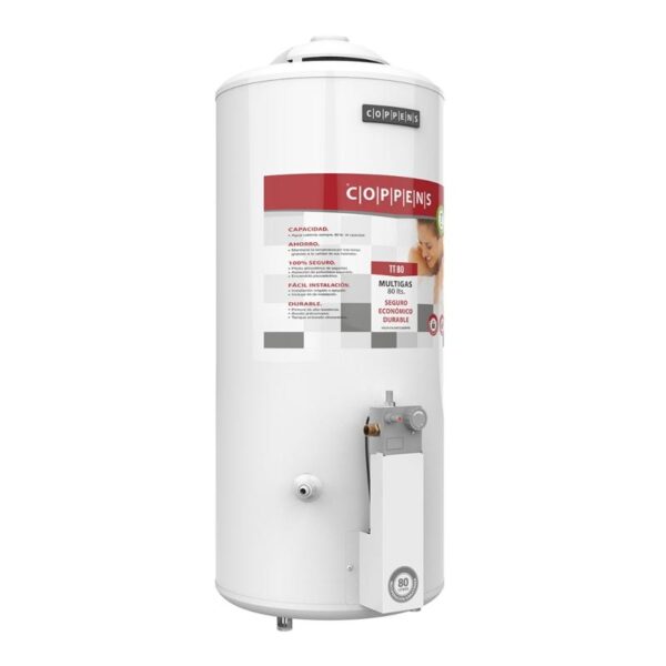 Termotanque Gas Conexión Superior Coppens 80 L