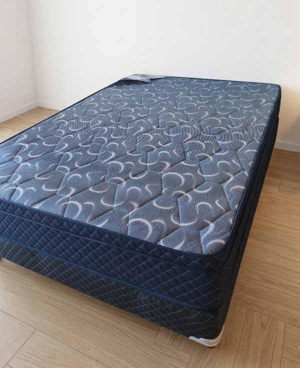 7. Conjunto sommier Balance 140x190- Espuma densidad media ( Color Azul )