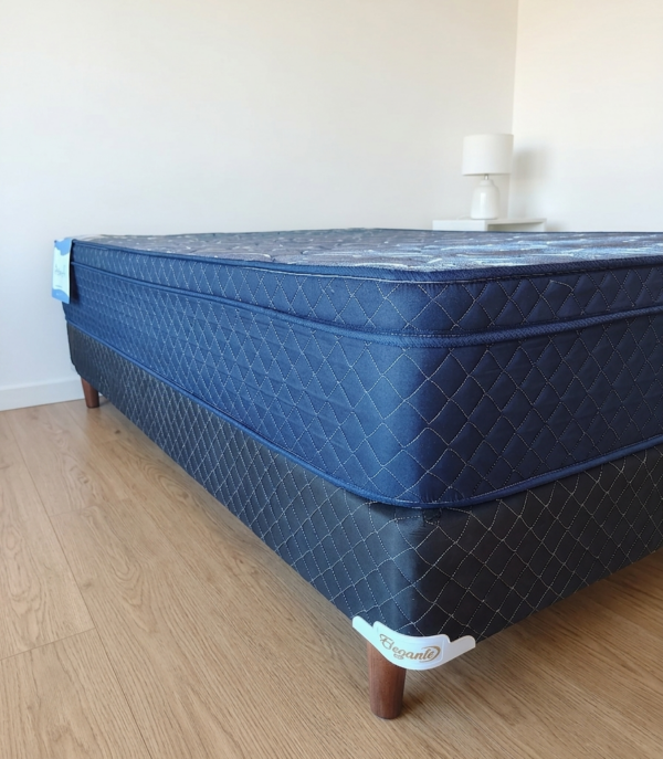 7. Conjunto sommier Balance 140x190- Espuma densidad media ( Color Azul )