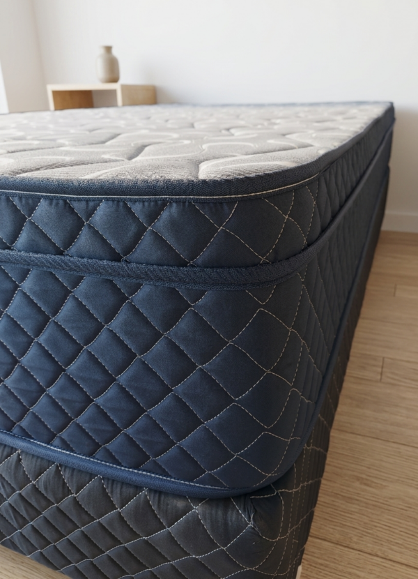 7. Conjunto sommier Balance 140x190- Espuma densidad media ( Color Azul )