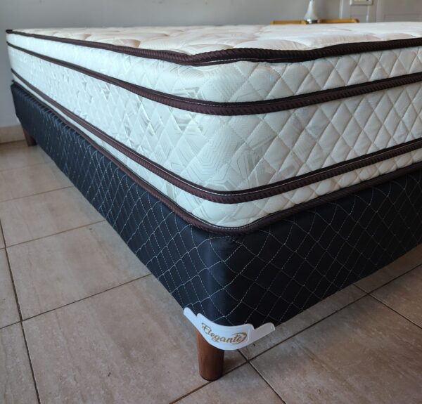 Conjunto sommier Euro Jackard - 2 plazas - Espuma alta densidad.