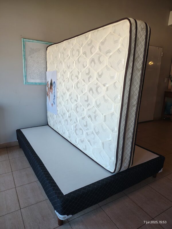 Conjunto sommier Euro Jackard - 2 plazas - Espuma alta densidad.