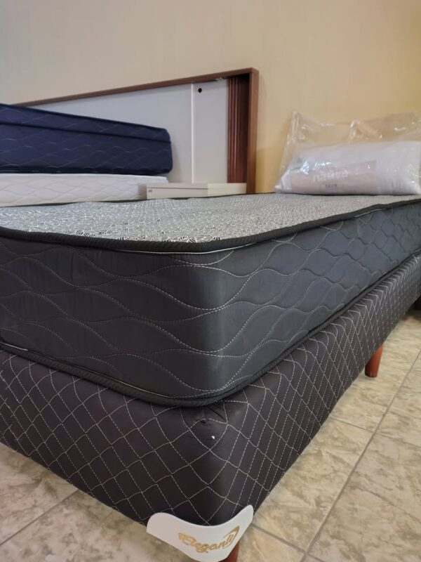 Conjunto Sommier Mistral 80×190 – Espuma densidad media ( color gris )