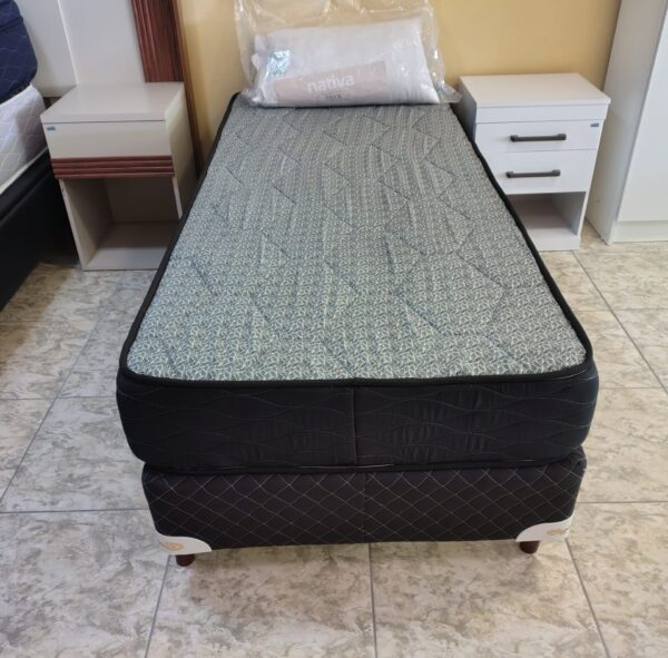 Conjunto Sommier Mistral 80×190 – Espuma densidad media ( color gris )