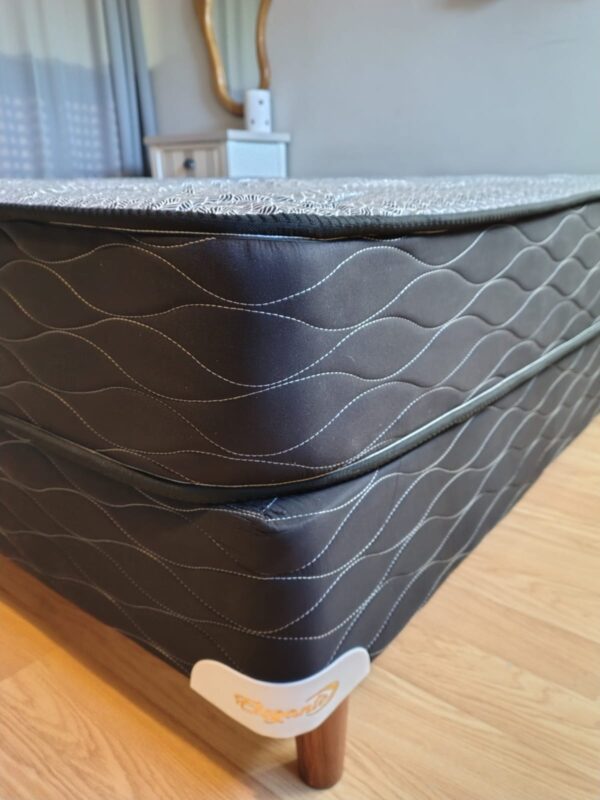 Conjunto Sommier Mistral 140×190 – Espuma densidad media (color gris)