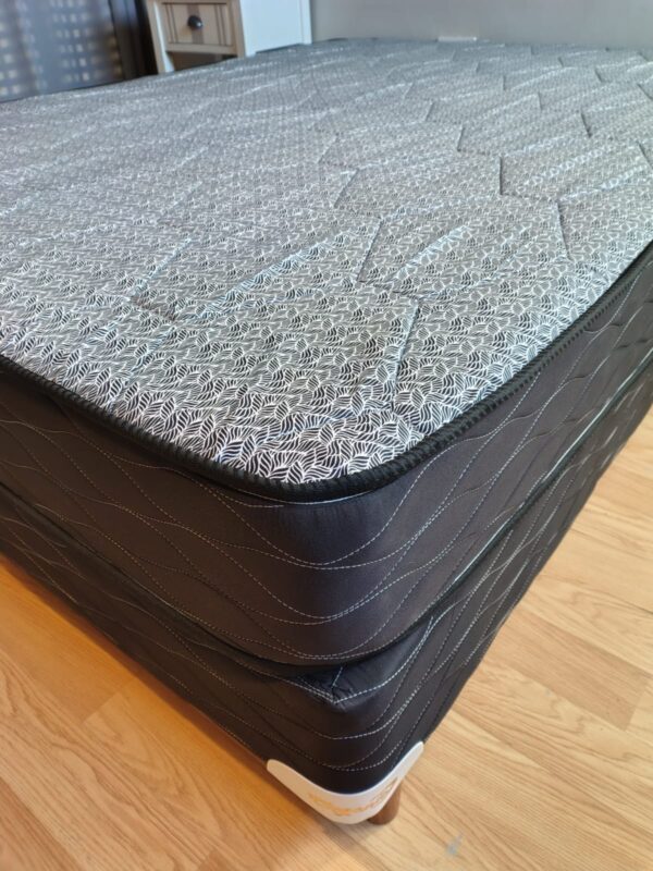 Conjunto Sommier Mistral 140×190 – Espuma densidad media (color gris)