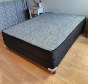 Conjunto Sommier Mistral 140×190 – Espuma densidad media (color gris)