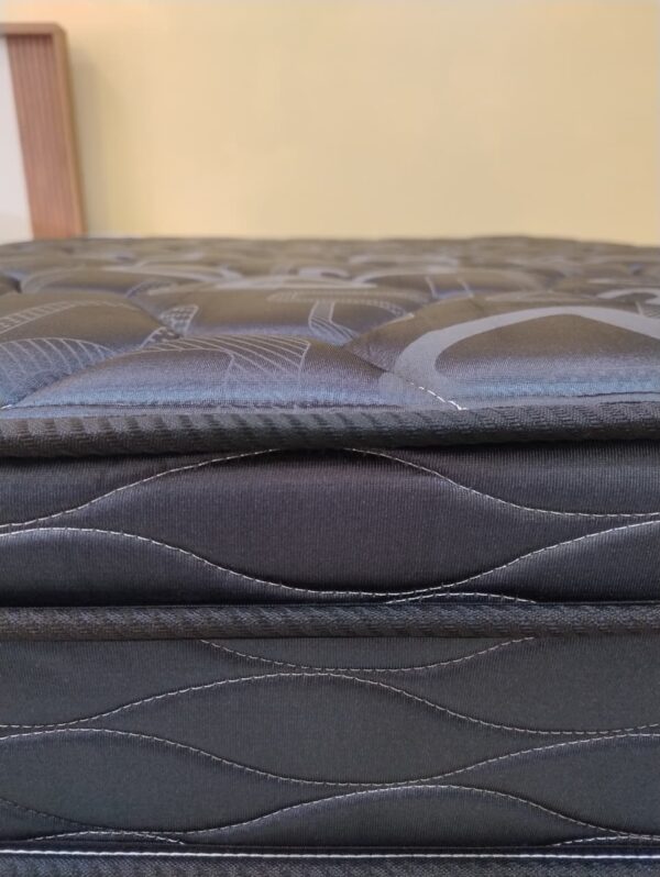 1. Conjunto sommier Euro Jackard 140x190 - espuma alta densidad (color negro)