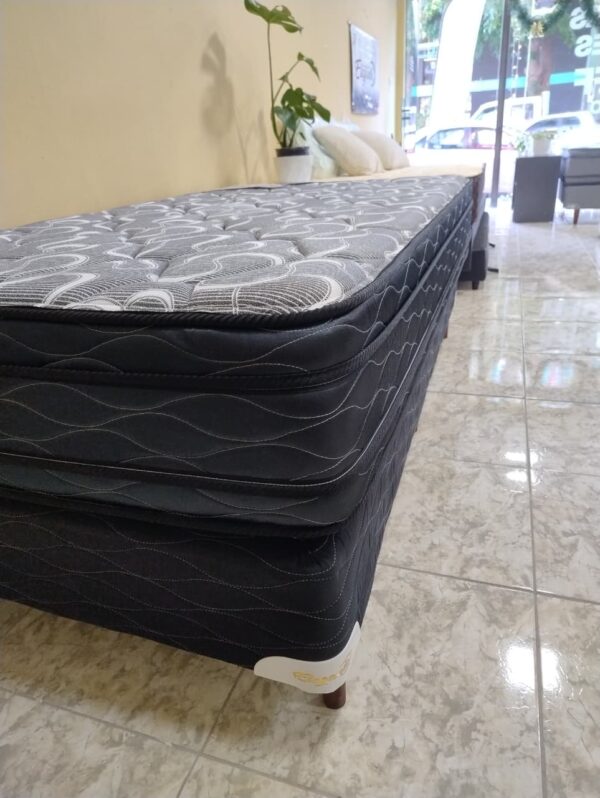 Conjunto sommier Euro Jackard 100×190 -espuma alta densidad