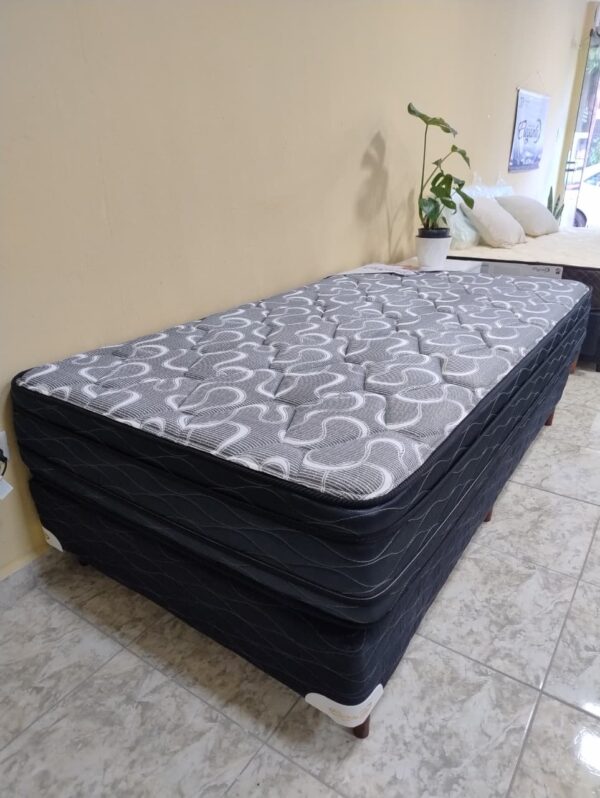 Conjunto sommier Euro Jackard 100×190 -espuma alta densidad