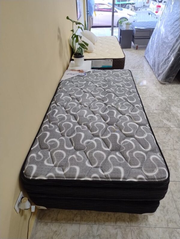 Conjunto sommier Euro Jackard 100×190 -espuma alta densidad