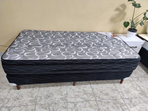 Conjunto sommier Euro Jackard 100×190 -espuma alta densidad