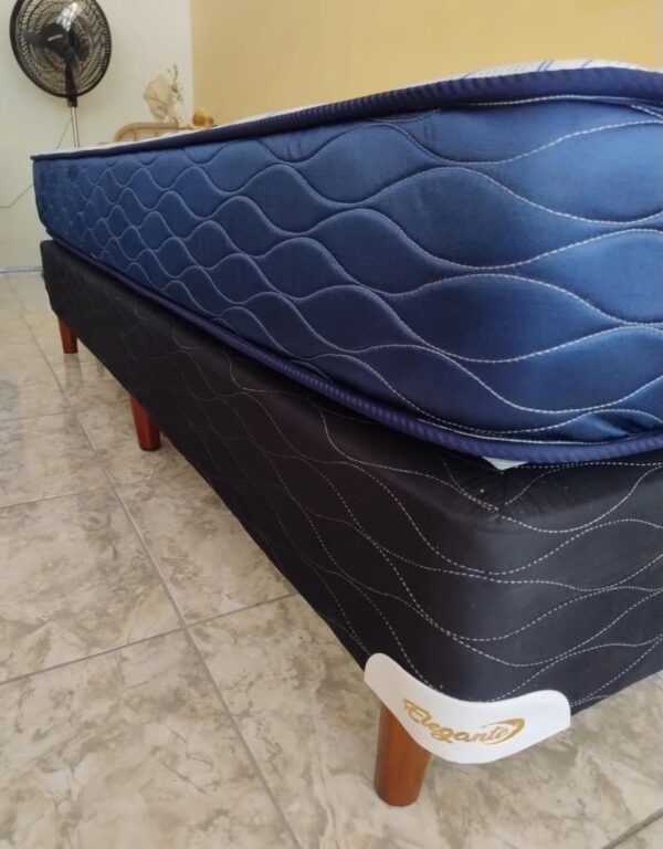 Conjunto sommier Imperial 100×190 – Espuma alta densidad ( color blanco )