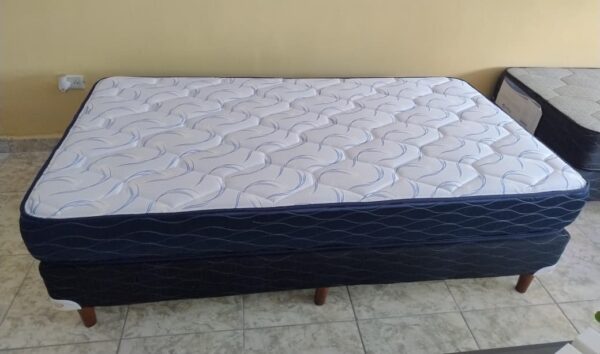 Conjunto sommier Imperial 100×190 – Espuma alta densidad ( color blanco )