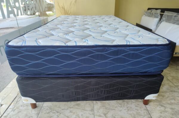 Conjunto sommier Imperial 100×190 – Espuma alta densidad ( color blanco )