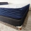 11. Conjunto Sommier Imperial 140x190 - espuma alta densidad ( Color blanco-azul )