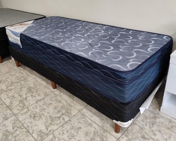 Conjunto sommier Balance 80×190- Espuma densidad media ( Color Azul )