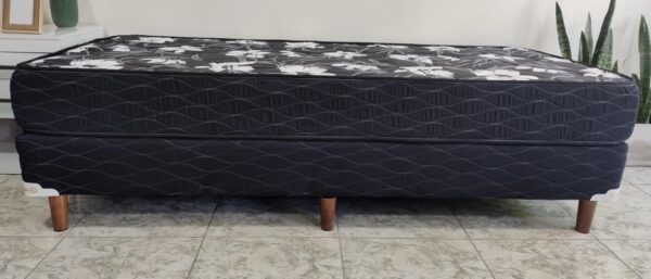 Conjunto Sommier Mistral 80×190 – Espuma densidad media ( color negro )