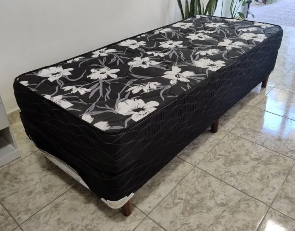 Conjunto Sommier Mistral 80×190 – Espuma densidad media ( color negro )