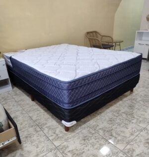 4. Conjunto sommier Señorial Euro 140X190 ( espuma alta densidad )