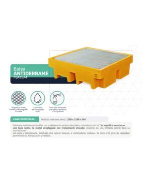 Batea antiderrame - PBATEA4 rejilla metálica