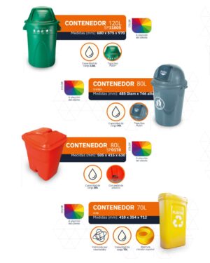 Contenedores diferentes medidas